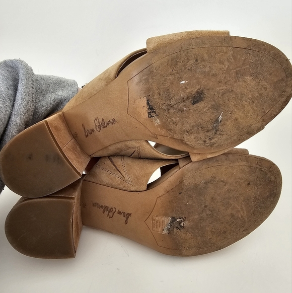 Sam Edelman 7.5 Women's Tan Suede Block Heel Sandals Stanley - Picture 8 of 12